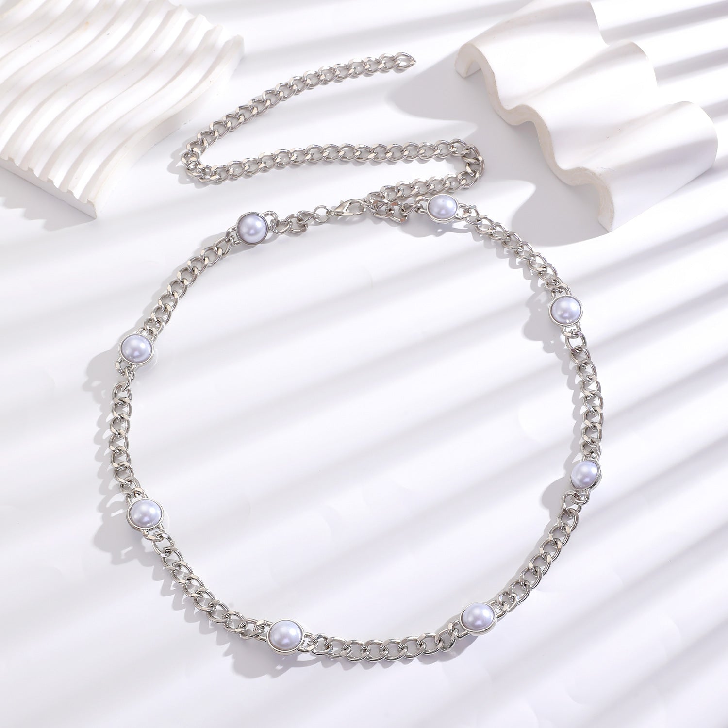 Waist chain women's decorative thin belt casualmatchingdress silver iron chain fashion skirt with tassels