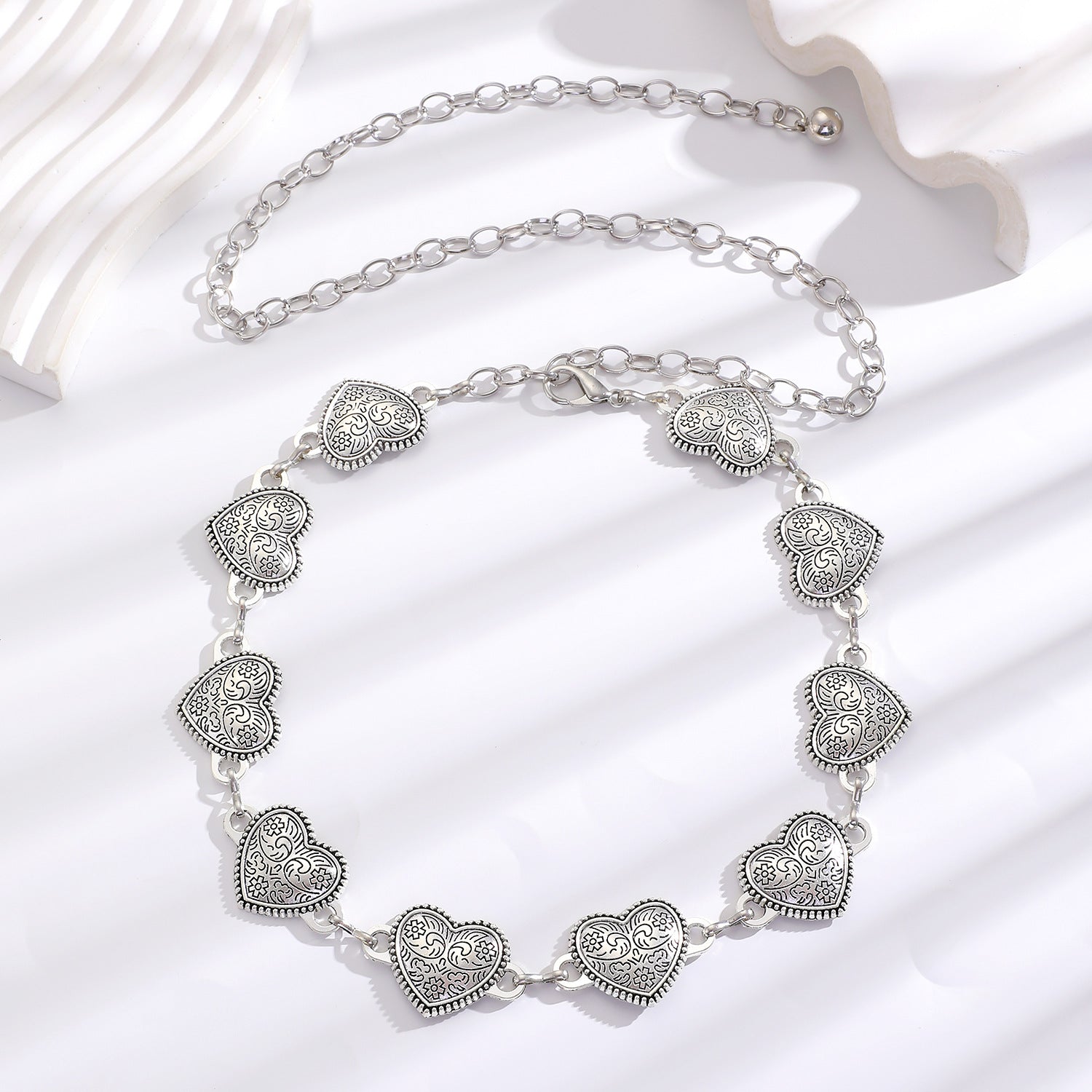 Waist chain women's decorative thin belt casualmatchingdress silver iron chain fashion skirt with tassels