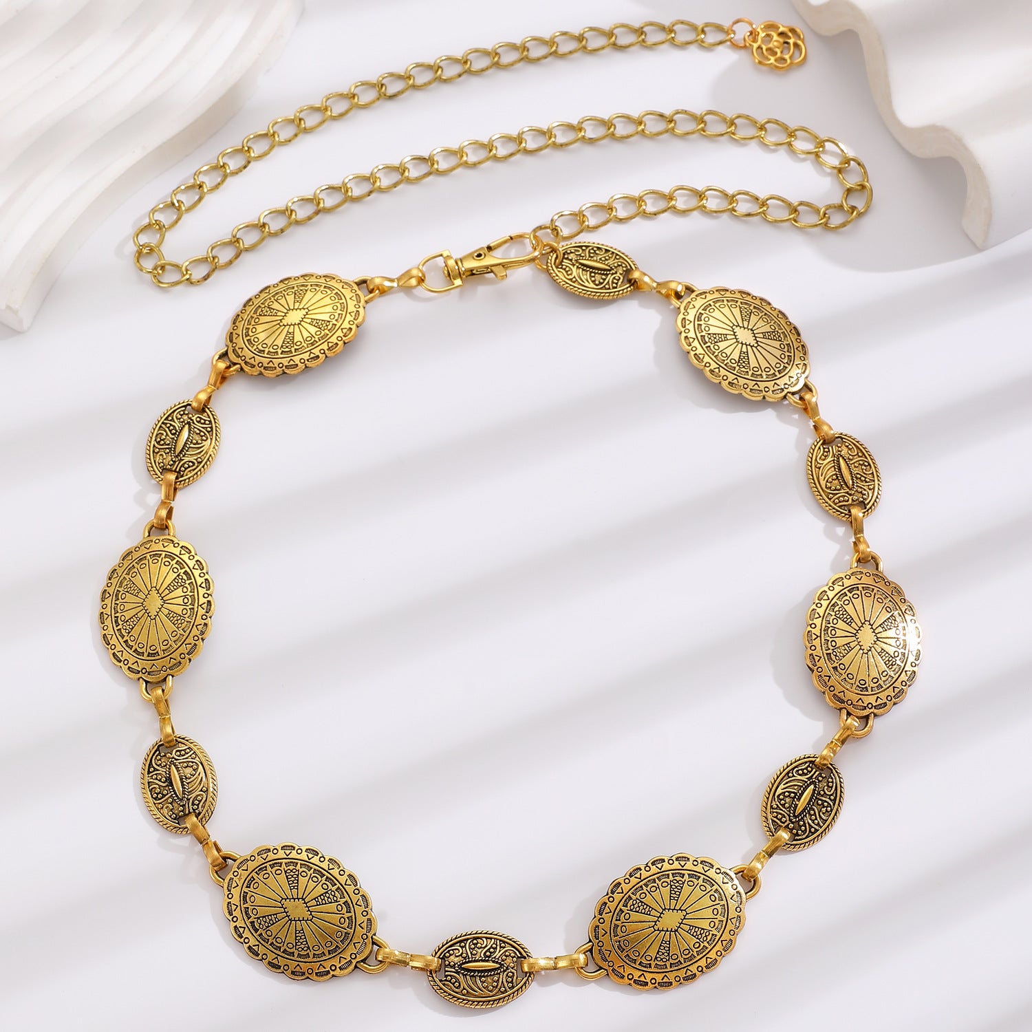 Waist chain women's decorative thin belt casualmatchingdress silver iron chain fashion skirt with tassels