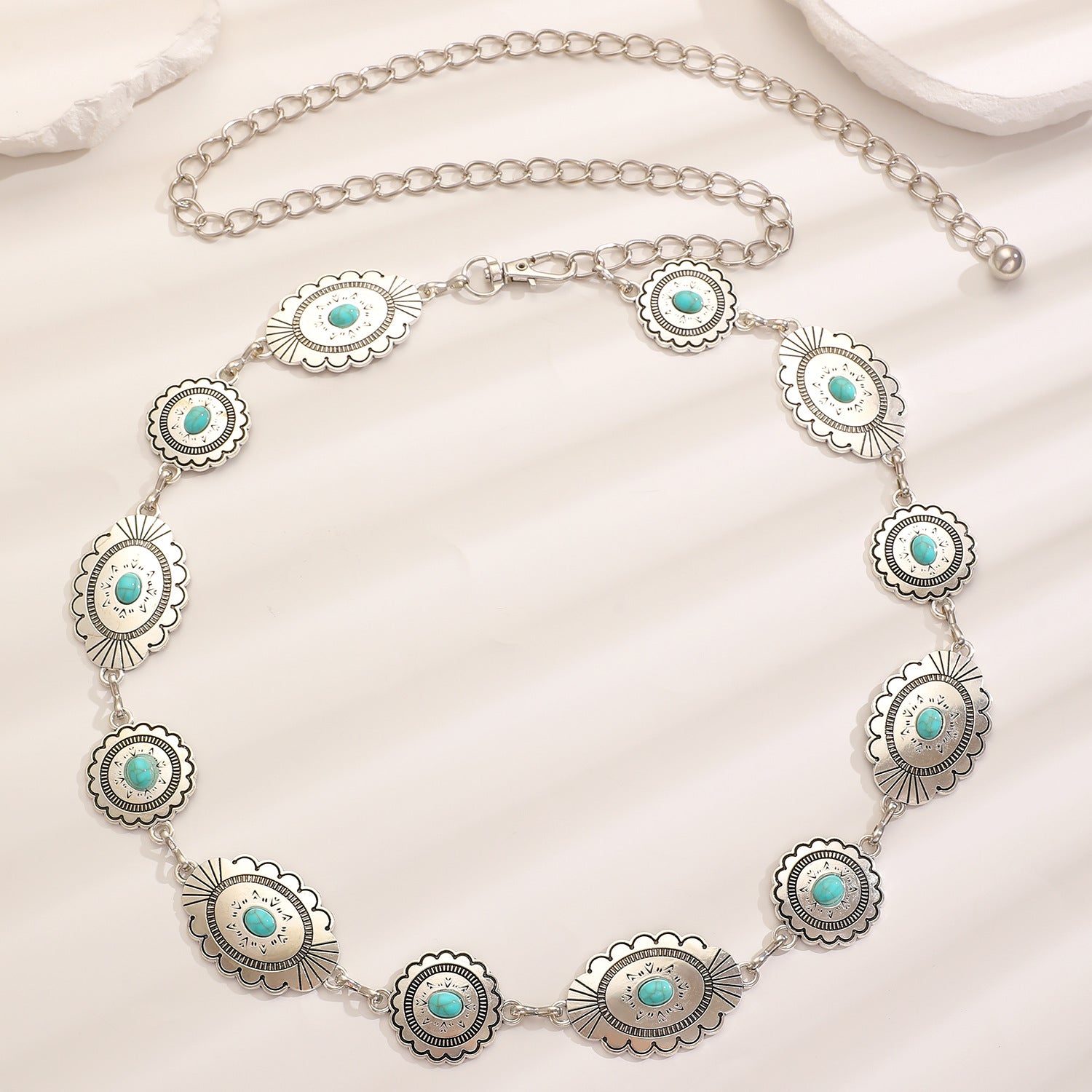 Waist chain women's decorative thin belt casualmatchingdress silver iron chain fashion skirt with tassels