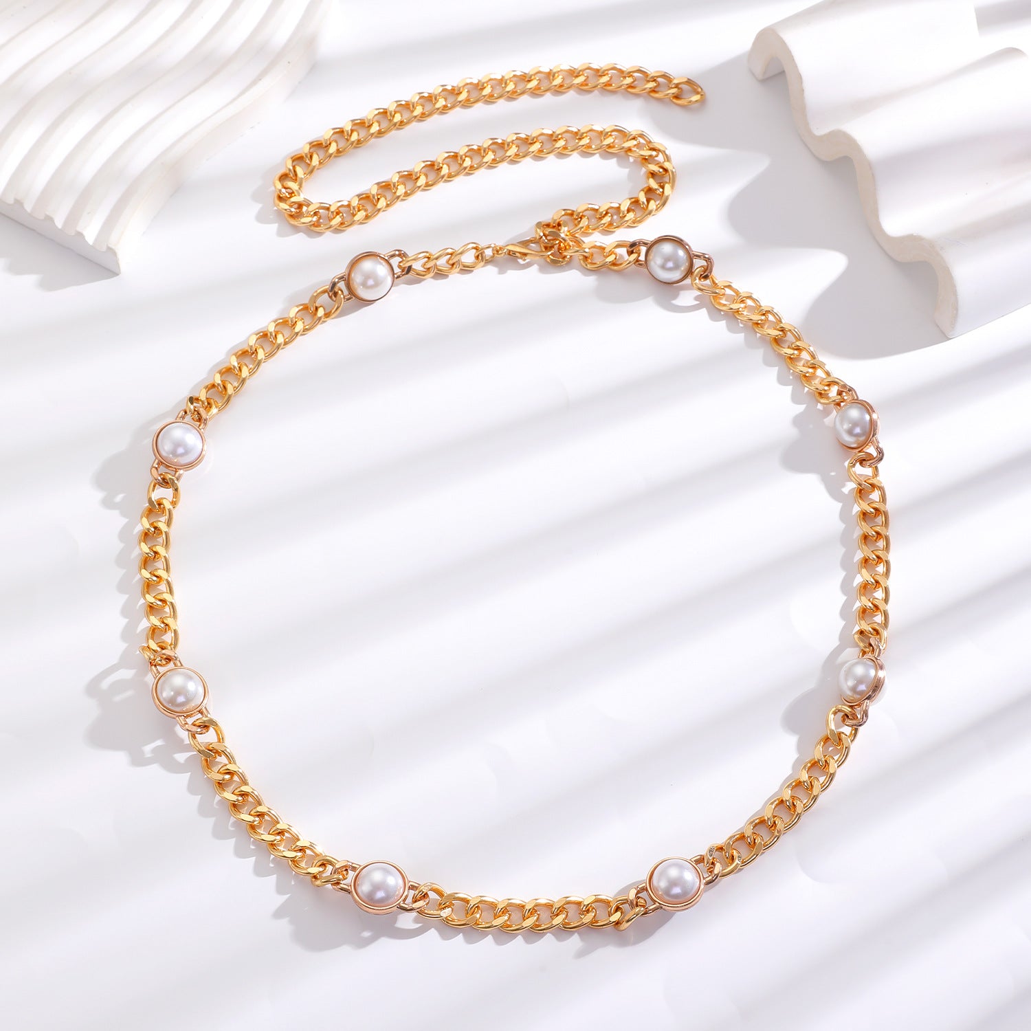 Waist chain women's decorative thin belt casualmatchingdress silver iron chain fashion skirt with tassels