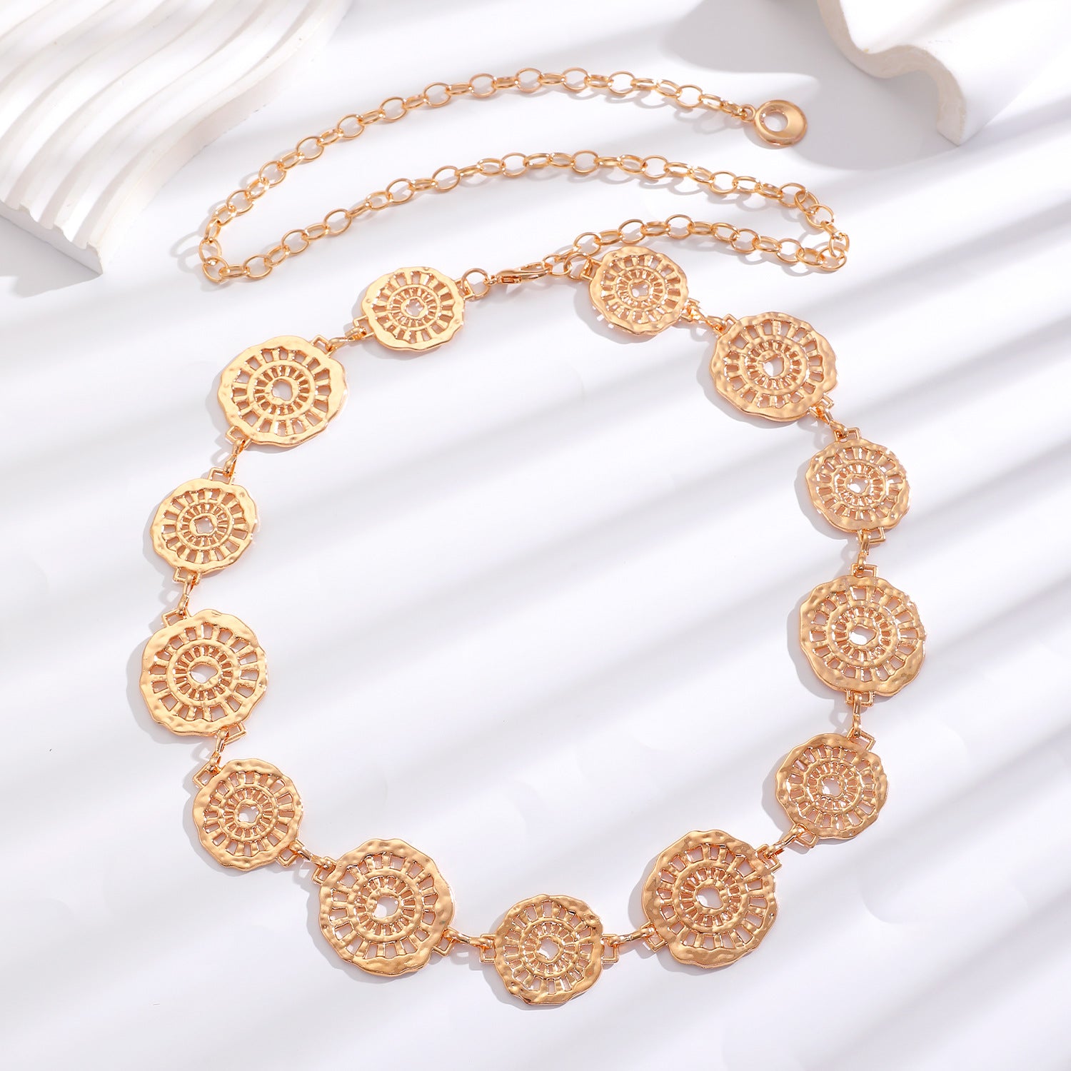 Waist chain women's decorative thin belt casualmatchingdress silver iron chain fashion skirt with tassels