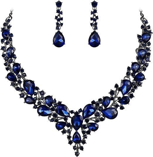 bestselling fashion high-end palace-style diamond-encrusted necklace, earrings, and bracelet set - rhinestone bridal jewelry for banquets