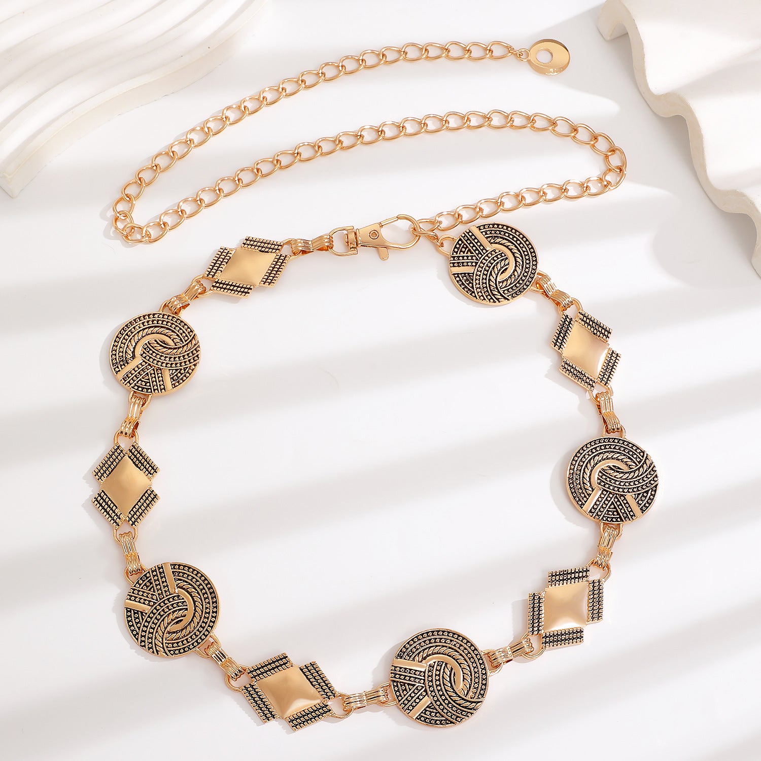 Waist chain women's decorative thin belt casualmatchingdress silver iron chain fashion skirt with tassels