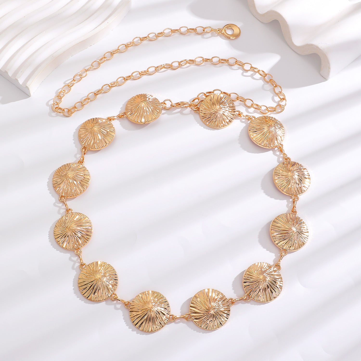 Waist chain women's decorative thin belt casualmatchingdress silver iron chain fashion skirt with tassels