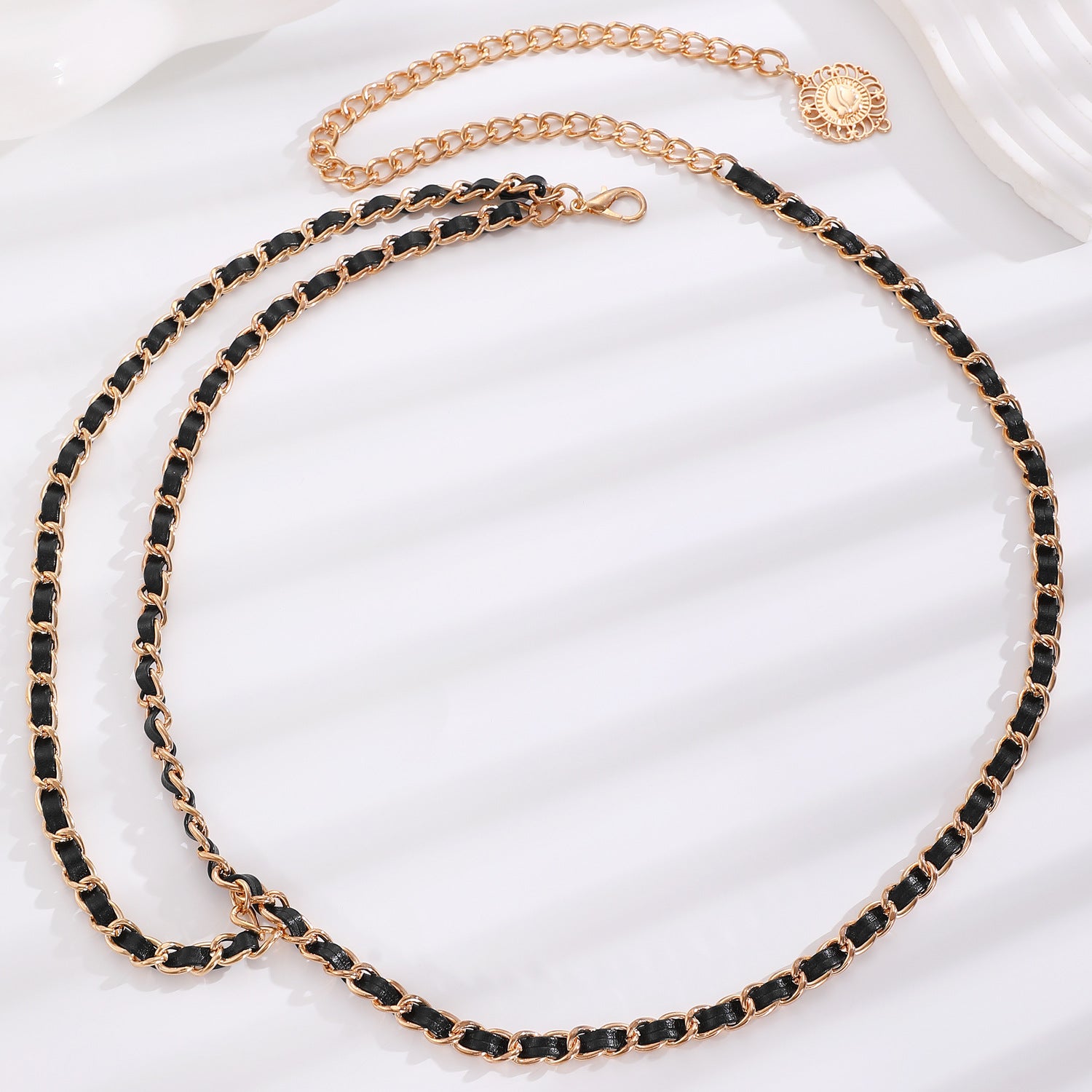 Waist chain women's decorative thin belt casualmatchingdress silver iron chain fashion skirt with tassels